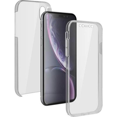 AVIZAR Coque en silicone double transparente  pour Apple iPhone XR