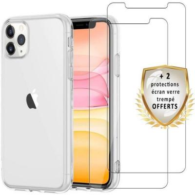 EVETANE Coque pour Iphone 11 Pro antichoc transparente + 2 vitres []