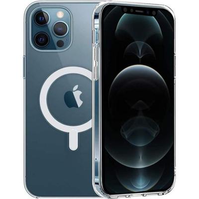 PHONILLICO Coque pour iPhone 13 PRO (6,1) - Silicone Transparent avec Cercle magn&eacute;tique int&eacute;gr&eacute;