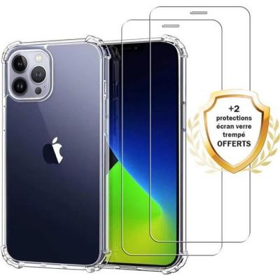EVETANE Coque pour Iphone 13 Pro Max antichoc transparente + 2 vitres []