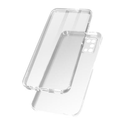 AVIZAR Coque Galaxy A03s Transparente Rigide Arri&egrave;re Transparente Flexible Avant