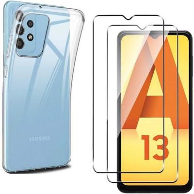 PHONILLICO Coque pour Samsung Galaxy A13 4G et 2 Verres Tremp&eacute; Film Protection Ecran