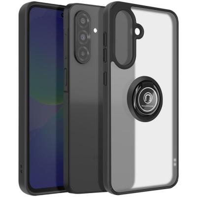 AVIZAR Coque pour Samsung Galaxy A36 Bague Magn&eacute;tique Dos Translucide Noir