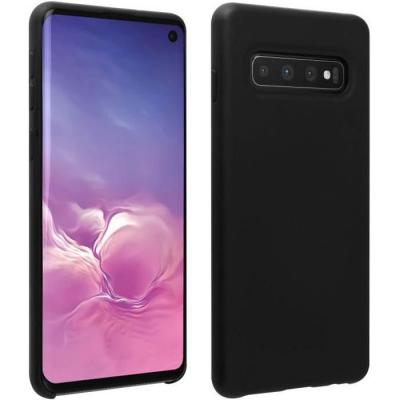 AVIZAR Coque Samsung Galaxy S10 Silicone Semi-rigide Mat Finition Soft Touch noir