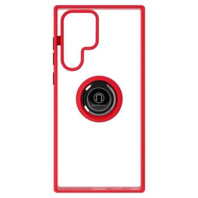 AVIZAR  Coque Galaxy S22 Ultra Bague Support Rouge