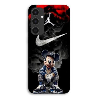 MANIACASE Coque Pour Samsung Galaxy S23 FE Nike mickey jordan  noir