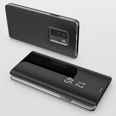 PHONILLICO Coque Rabat Miroir Noir pour Samsung Galaxy S20 - Protection Clear View []