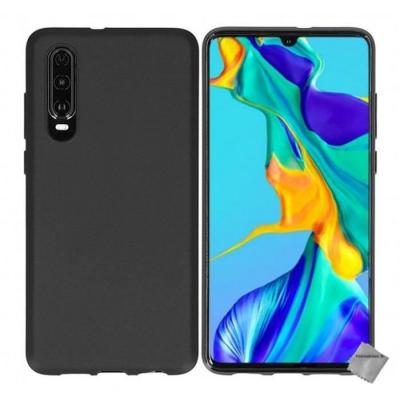 Coque silicone gel fine pour Huawei P30 + verre trempe - NOIR