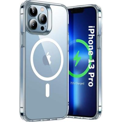 LITTLE BOUTIK Coque Silicone Transparente Compatible Magsafe Pour iPhone 13 Pro