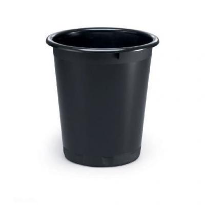 DURABLE  Corbeille &agrave; papier BASIC, plastique, 13 litres, noir