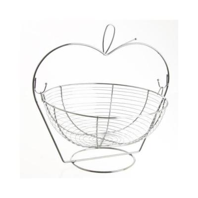 FIVE SIMPLY SMART Secret de Gourmet - Corbeille &agrave; fruits Pomme - H. 33 cm - Argent