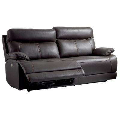 ALTOBUY CORDOUE - Canap&eacute; Relax Electrique 3 Places Cuir Marron -  