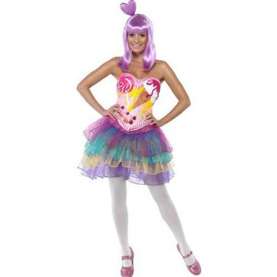 SMIFFYS  Costume de Reine des bonbons, body en latex avec robe