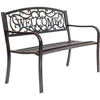 COSTWAY Banc De Jardin 3 Places Style Ancien 127 X 63,5 X 89 Cm