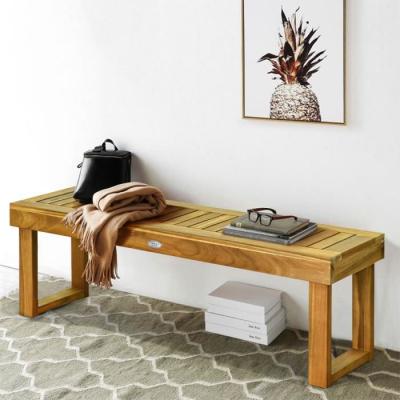 COSTWAY  - Banc de Jardin en Bois d'Acacia 132 x 34 x 43,5CM avec Pieds en u Charge Max 360KG