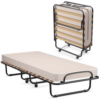 COSTWAY Lit Pliant sur Roulettes -  - 190 x 80 x 33 CM - Matelas en Mousse 65 CM - Maison et Bureau