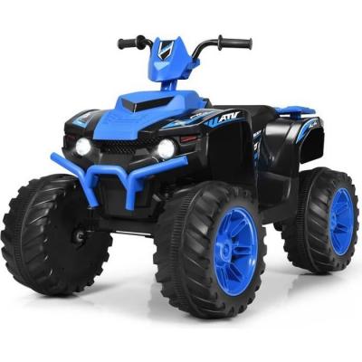 COSTWAY Quad &Eacute;lectrique pour Enfants 3-7 Ans -  - Bleu - 4 roues - Batterie 12V/7Ah
