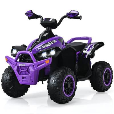 COSTWAY Quad Electrique pour Enfants 12V7Ah -  - Violet - 3-4 km/h - 35kg