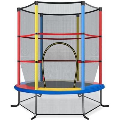 COSTWAY  Trampoline De Jardin Pour Enfants &Oslash;165 &times; 1,60h Cm Avec Filet De Protection