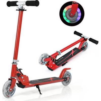 COSTWAY Trottinette Sport avec Plateau en Aluminium Poign&eacute;e Ajustable pour les Enfants de 10 ans et plus Bleu