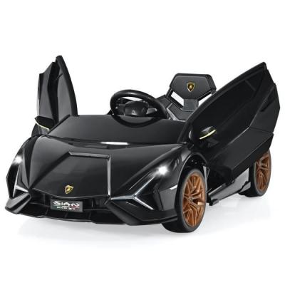 COSTWAY Voiture De Sport &Eacute;lectrique 12v Pour Enfants 3-8ans, 2 Portes Papillons