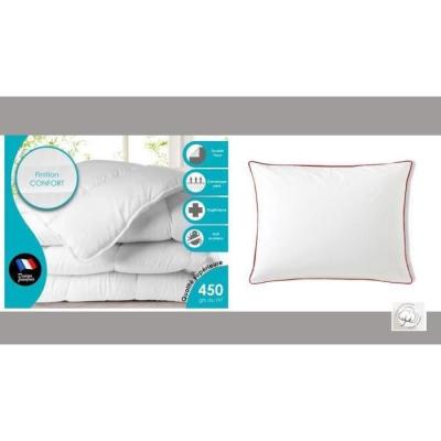 Couette blanche anti-acariens - Europ&eacute;enne - 140x200 cm - Fibre creuse polyester 