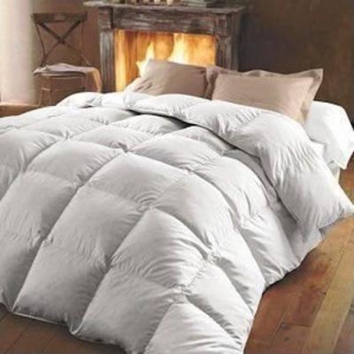 ALPES BLANC Couette naturelle en plume 360gm&sup2; - 220x240 cm ? fabrication fran&ccedil;aise ? lavable - chaude et respirante- garnissage neuf 