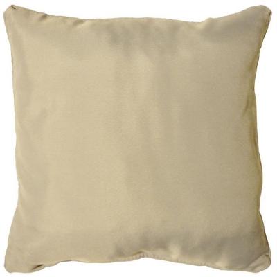 Coussin passepoil 60 x 60 cm polyester uni essentiel Lin