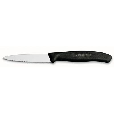 VICTORINOX  Couteau D'office Dent&eacute; Pointu Noir 8 cm