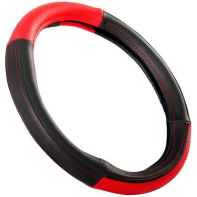 DBS  - Couvre Volant 37/39 cm - Rouge -Voiture/Auto - Universel - Simili Cuir - Anti-d&eacute;rapant