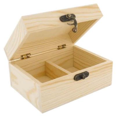 CTOP Boite &agrave; th&eacute; en bois, 2 compartiments