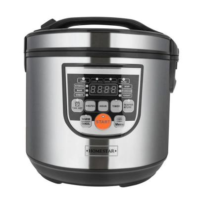 HOME STAR Cuiseur &agrave; Riz -  - 5L - Inox - &Eacute;cran LED - Maintien au Chaud