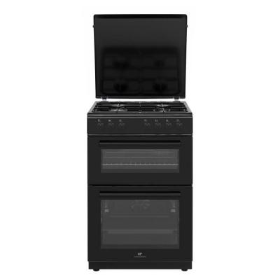 CONTINENTAL EDISON Cuisiniere gaz cedf6060b1 - 4 feux - noir - l60 xp60 x h90 cm