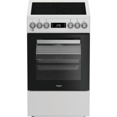 WHIRLPOOL Cuisini&egrave;re vitroc&eacute;ramique -  - W5V5LCW - 4 foyers - 7900 W - L50 cm - Blanc