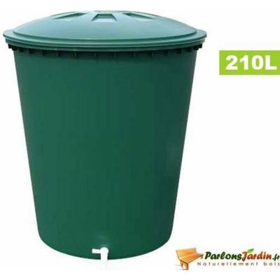 GRAF Garantia - R&eacute;cup&eacute;rateur d'eau a&eacute;rien cylindrique vert , 210 l