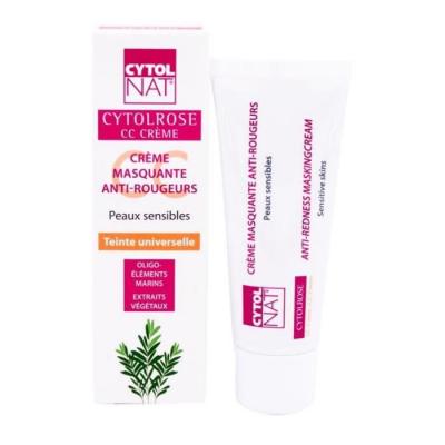CYTOLNAT  CYTOLROSE - CC Cr&egrave;me Apaisante Anti-Rougeurs Teint&eacute;e, 40ml