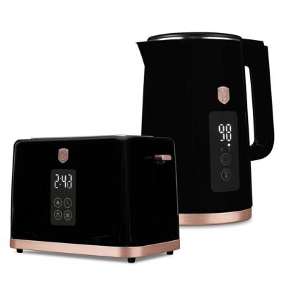BERLINGER HAUS Bouilloire &Eacute;lectrique 1,7 L + Grille-Pain Num&eacute;rique  Bh-9540 Noir Rose