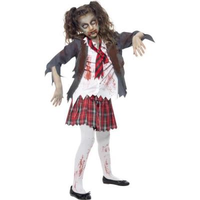SMIFFYS D&eacute;guisement Zombie &Eacute;coliere Fille Halloween, Taille 7 &Agrave; 9 Ans