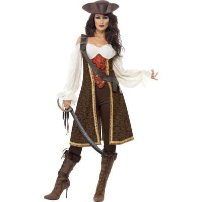 SMIFFY S Costume Femme Pirate De Haute Mer - Marron - L