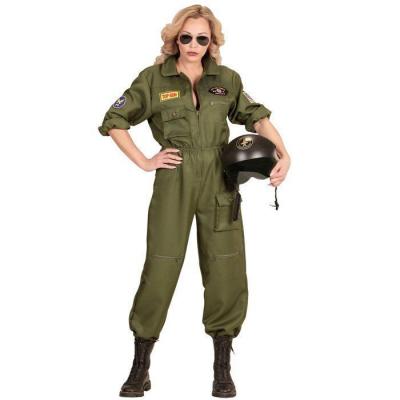 WIDMANN  Generique - D&eacute;guisement Pilote de Combat Femme XL,Vert