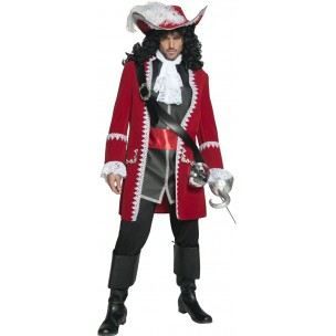 SMIFFYS Costume Capitaine Pirate Rouge Luxe Homme - Rouge - M