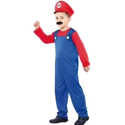 GEN D&eacute;guisement plombier mario enfant 10-12 ans (combinaison + casquette)