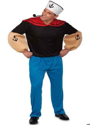 EURO CARNAVALES D&eacute;guisement de Marin Muscl&eacute; - Adulte M/L - M/L 