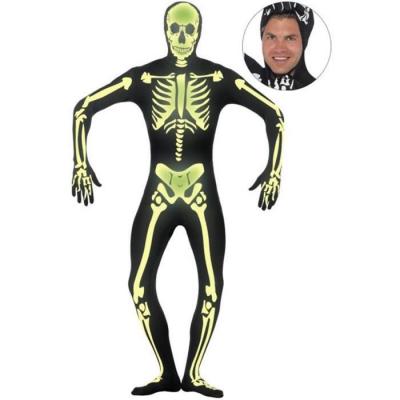SMIFFYS Costume Seconde Peau Squelette Phosphorescent - Phosphorescent - L
