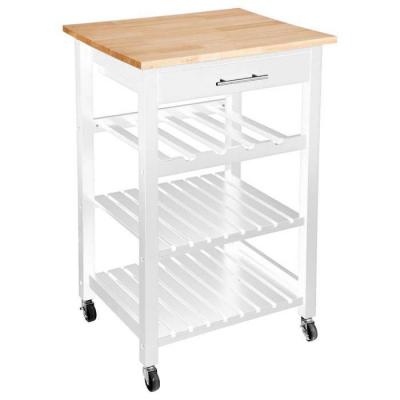 Desserte de cuisine - Claude - L 58 x l 48 x H 87,5 cm - PVC - Blanc