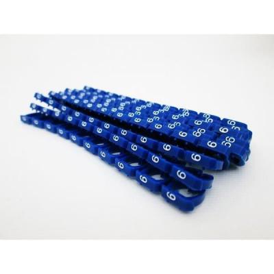 DEXLAN  bagues de marquage diam 8 mm - 6 bleu 