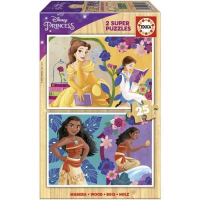  Educa Borras 2x25 Pieces Disney Princess Puzzle Jaune