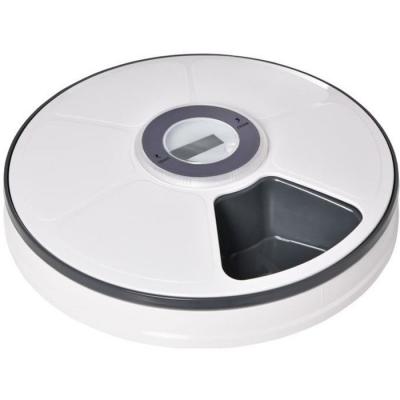 PAWHUT  - Distributeur de nourriture pour animaux de compagnie - ABS - 30.5x30.5x7.2cm - Blanc