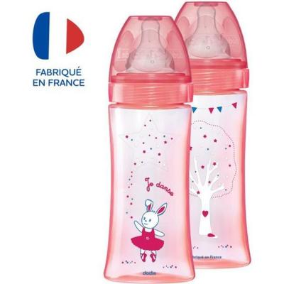DODIE  Biberons Anti-Colique +6m Rose 2x330ml