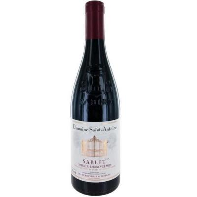 DOMAINE SAINT ANTOINE Vin Rouge C&ocirc;tes Du Rh&ocirc;ne Villages Sablet Grenache - Syrah - Mourv&egrave;dre - Cinsault  - La Bouteille De 75cl